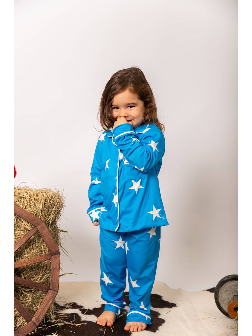 Pijama Infantil Americano Longo Estrelas - TUTTI AMI - Loja Oficial
