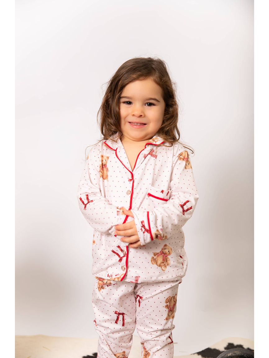 Pijama Infantil Americano Longo Ursos Laços - TUTTI AMI - Loja Oficial