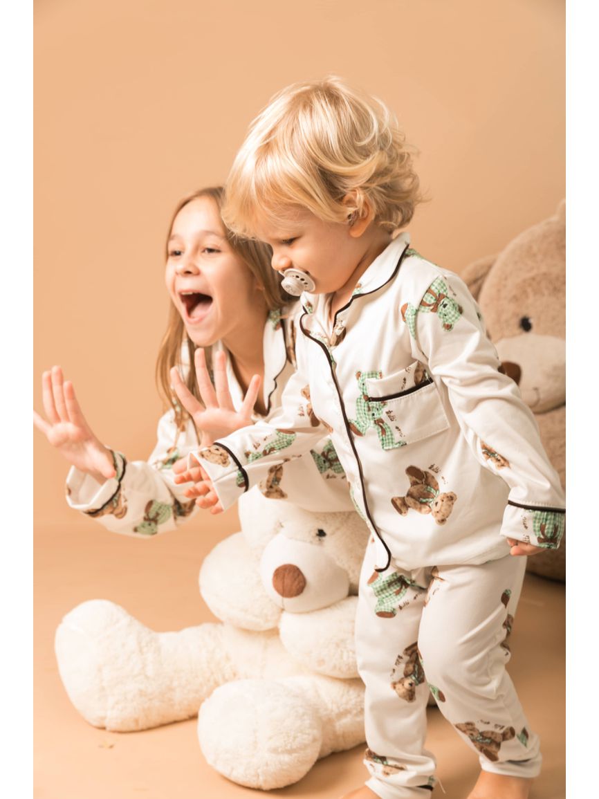 Pijama Infantil Americano Longo Ursos - TUTTI AMI - Loja Oficial