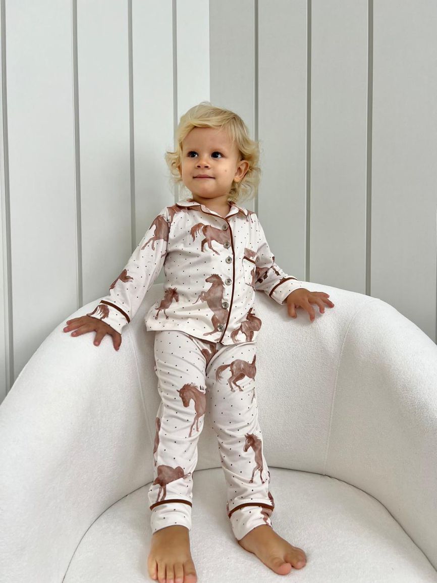 Pijama Infantil Unissex Americano Longo Cavalos - TUTTI AMI - Loja Oficial