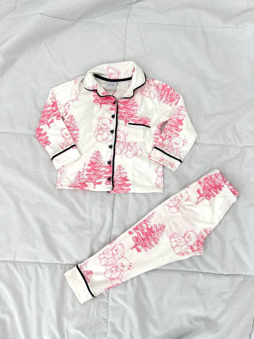 Pijama Infantil Unissex Americano Longo Toile Jouy - TUTTI AMI - Loja Oficial