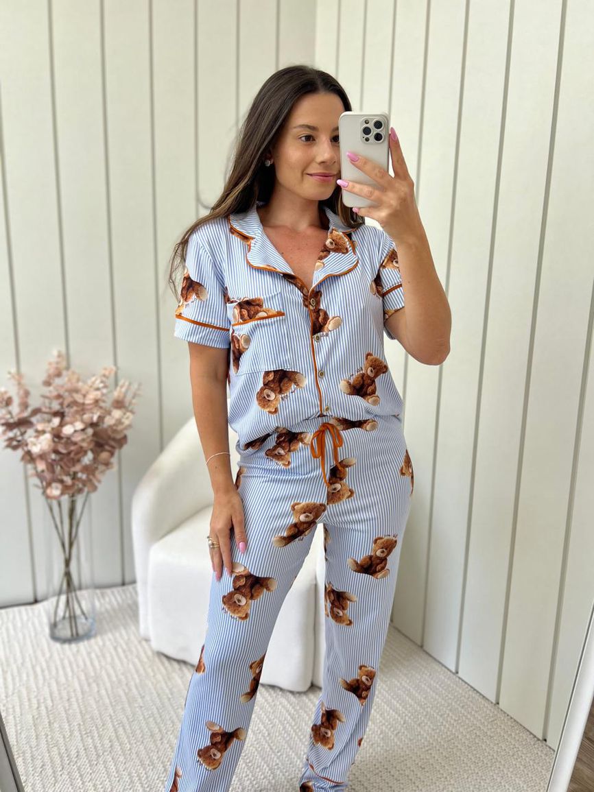 Pijama Feminino Americano Meia Estação New Bear Ursos - TUTTI AMI - Loja Oficial