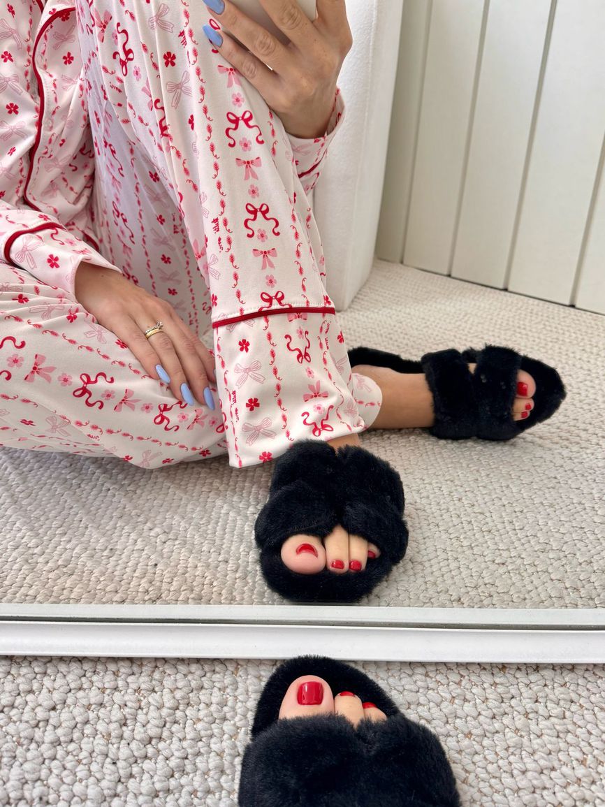 Pantufa Chinelo Preto - TUTTI AMI - Loja Oficial