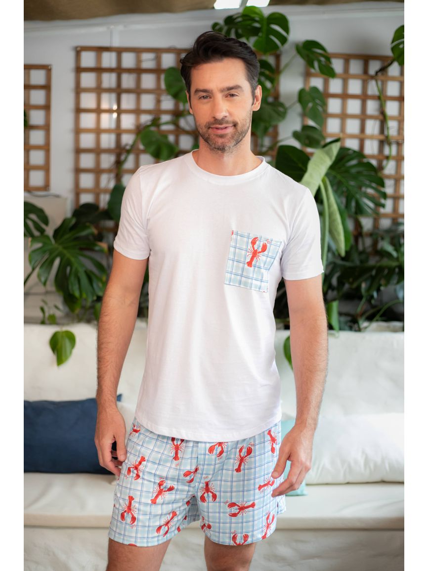 Pijama Masculino Curto Lagosta - TUTTI AMI - Loja Oficial