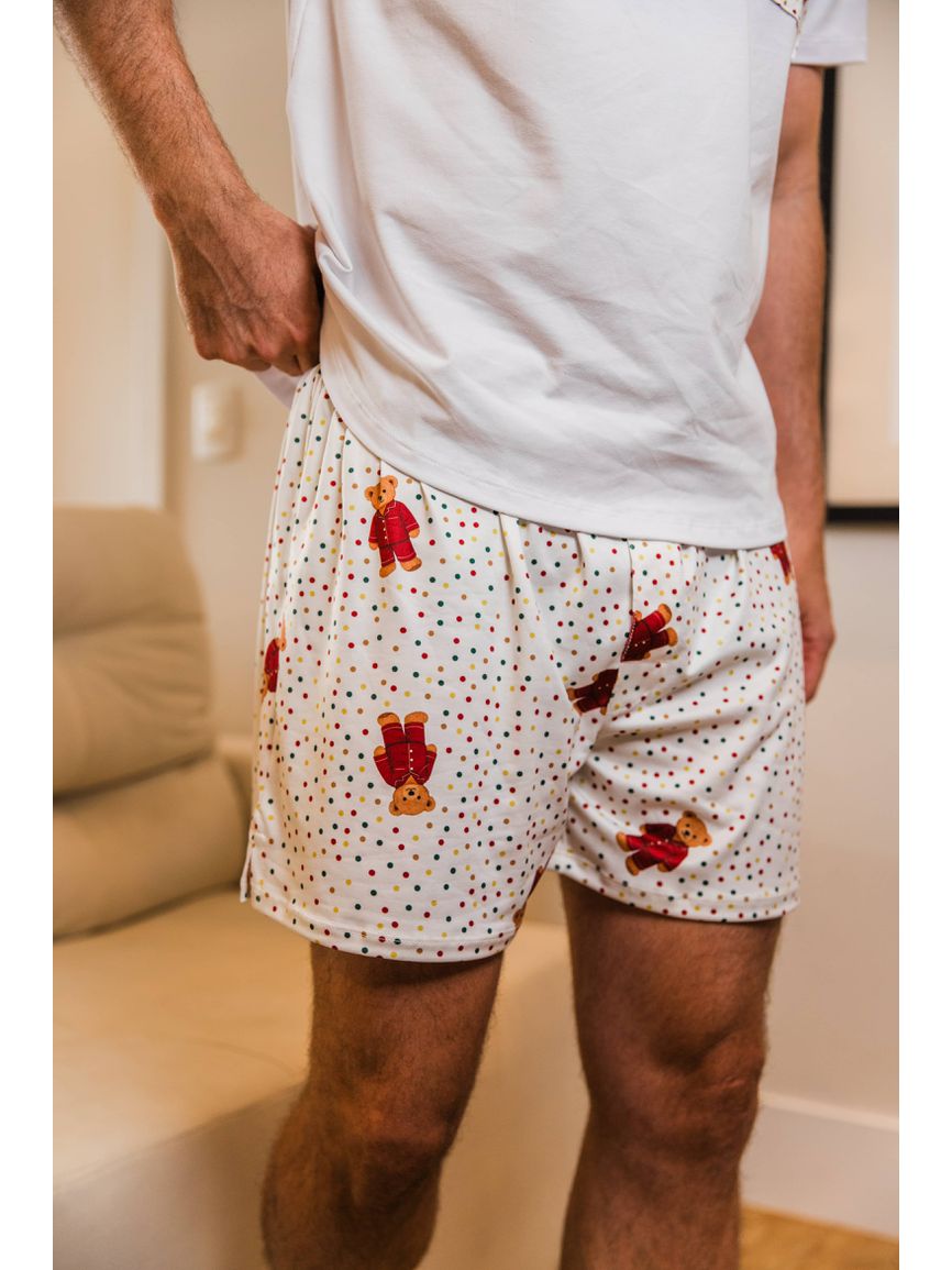Pijama Masculino Curto Ursos Colorido - TUTTI AMI - Loja Oficial