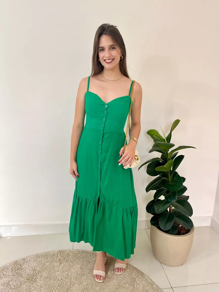 Vestido Catarina - Verde Bandeira - REAL STORE