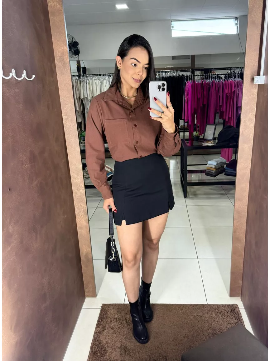 Camisa Emanuela - Marrom - REAL STORE