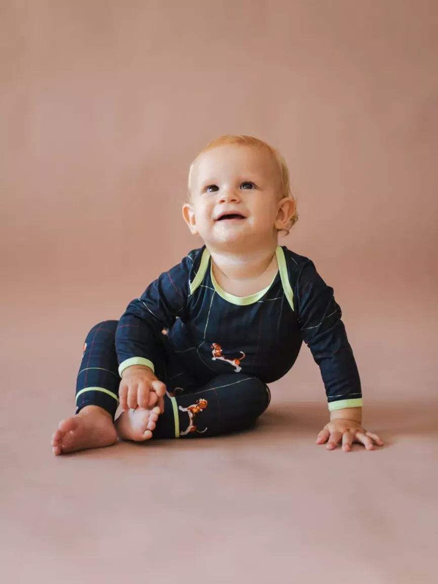 Conjunto Bebê Body e Calça Beagle Verde - TUTTI AMI - Loja Oficial