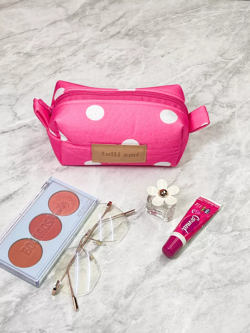 Mini Necessaire Estampa Exclusiva Pink Poás - TUTTI AMI - Loja Oficial