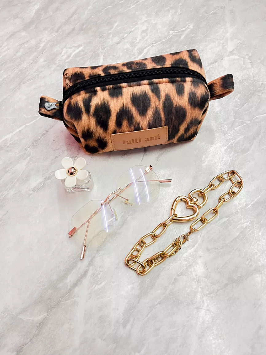 Mini Necessaire Estampa Exclusiva Onça - TUTTI AMI - Loja Oficial