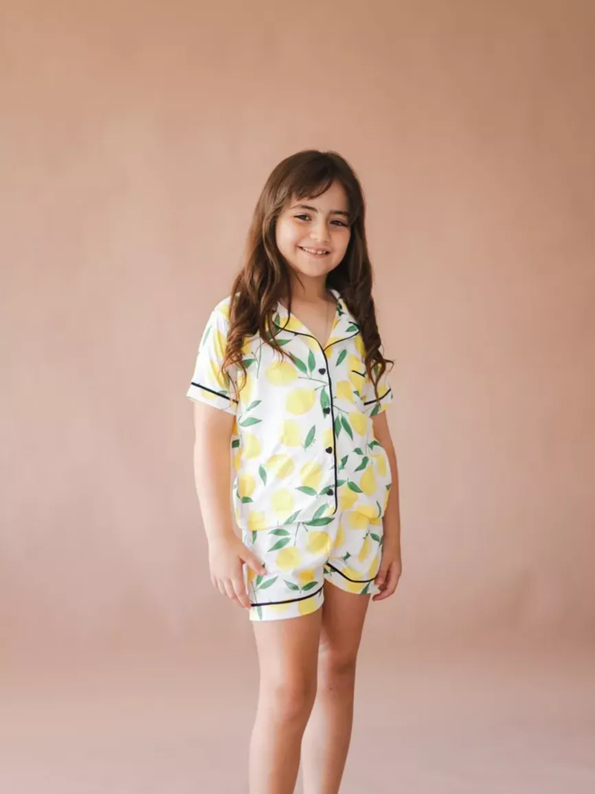 Pijama Infantil Unissex Americano Curto Limão Siciliano - TUTTI AMI - Loja Oficial