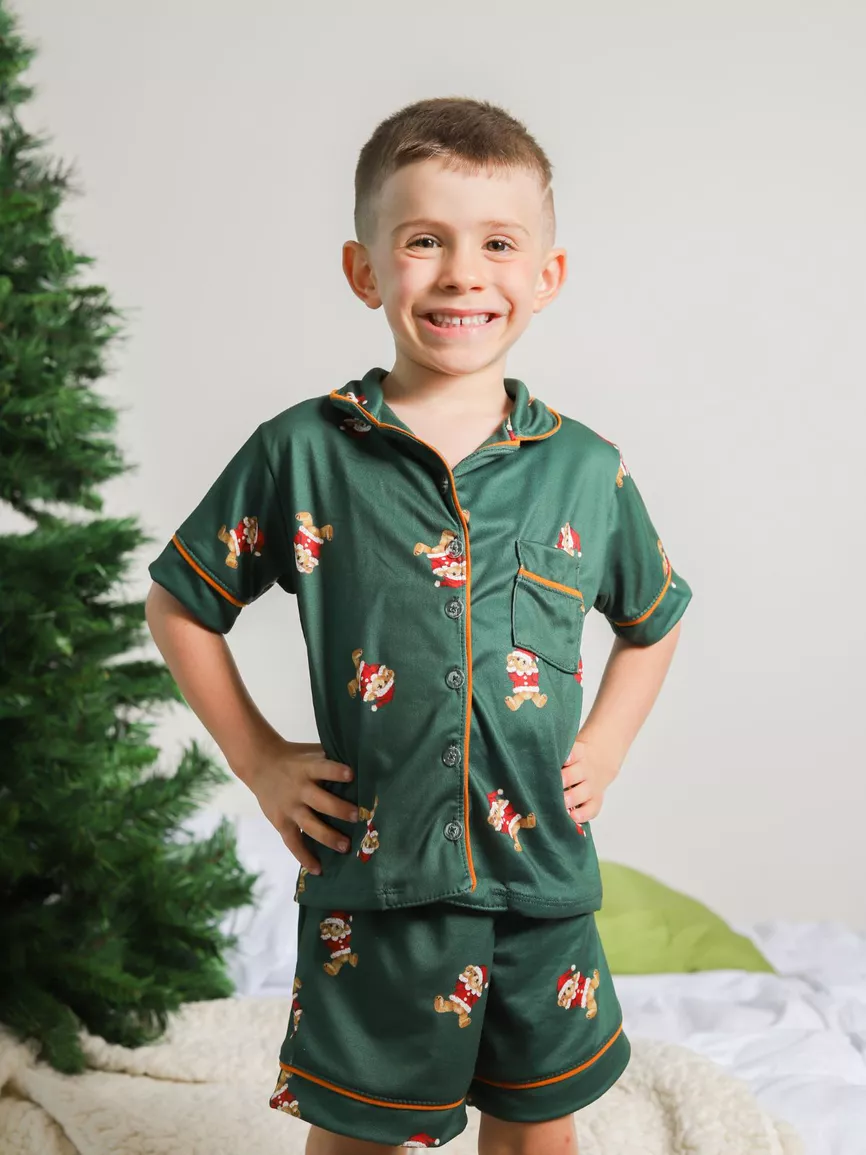 Pijama Infantil Americano Curto Ursos Natal - TUTTI AMI - Loja Oficial