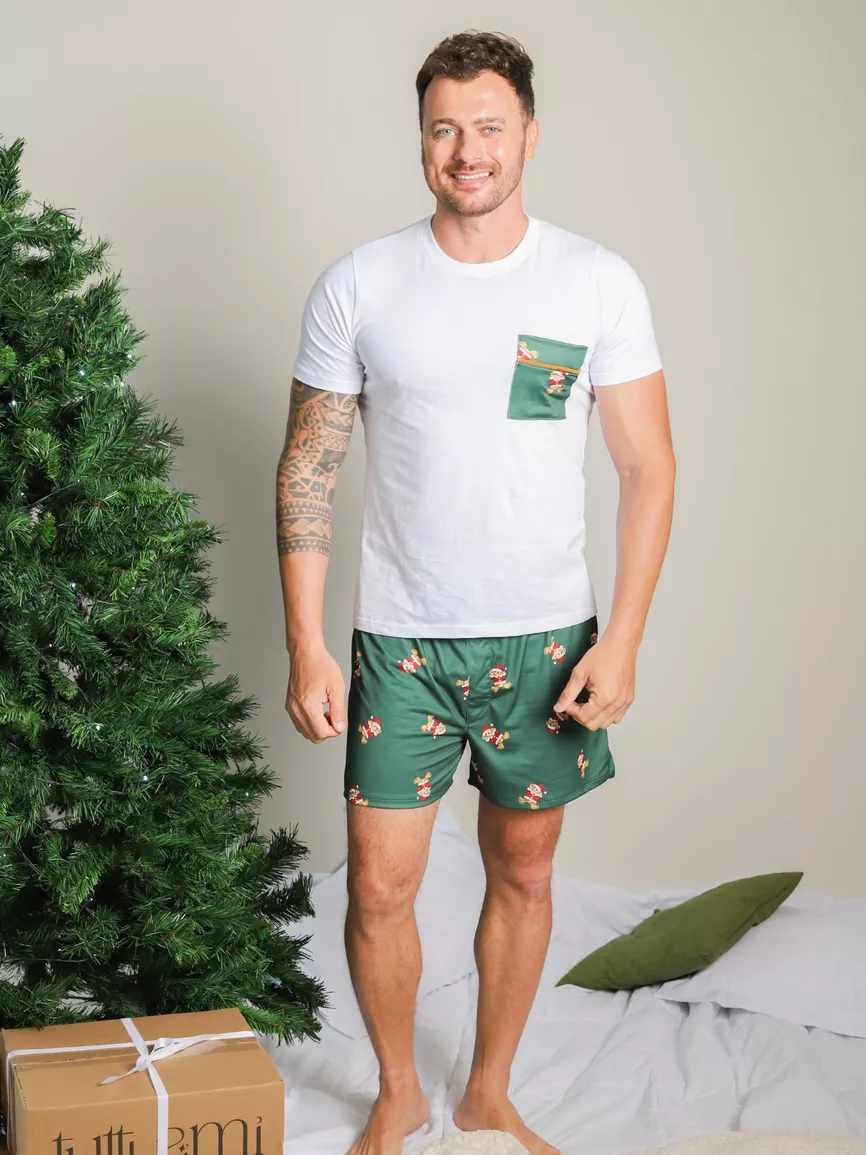 Pijama Masculino Curto Ursos Natal - TUTTI AMI - Loja Oficial