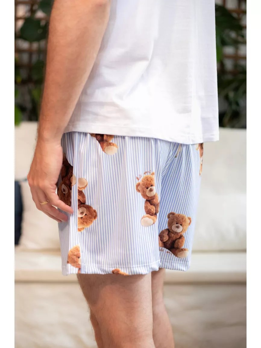 Pijama Masculino Curto New Bear Ursos - TUTTI AMI - Loja Oficial
