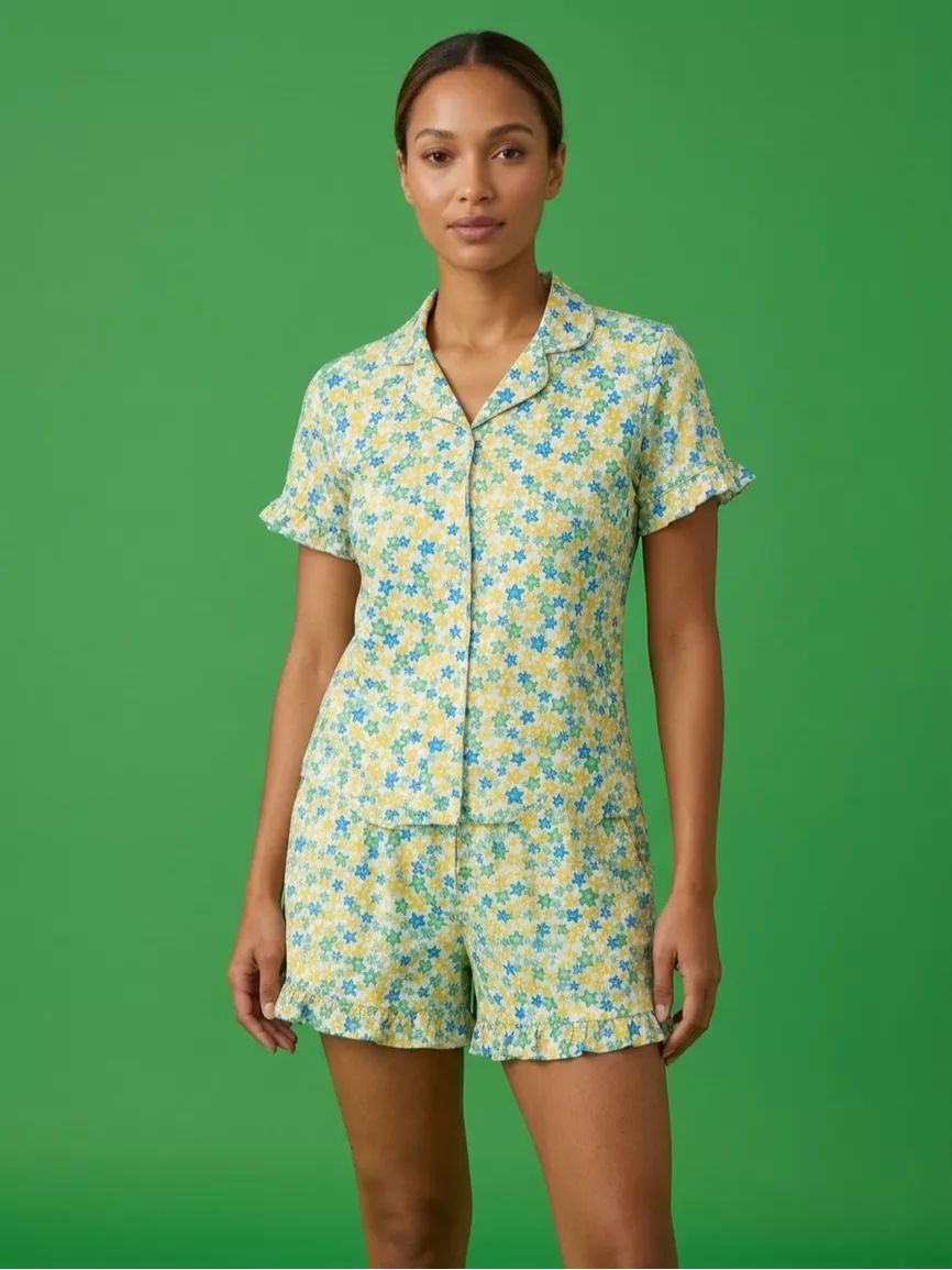 Pijama Feminino Americano Curto Brasil