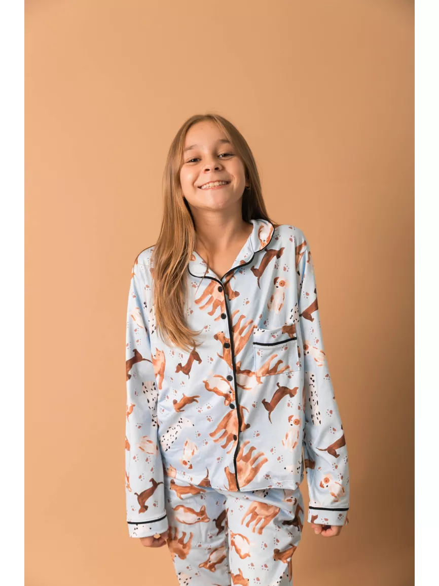Pijama Infantil Unissex Americano Longo Dogs - TUTTI AMI - Loja Oficial