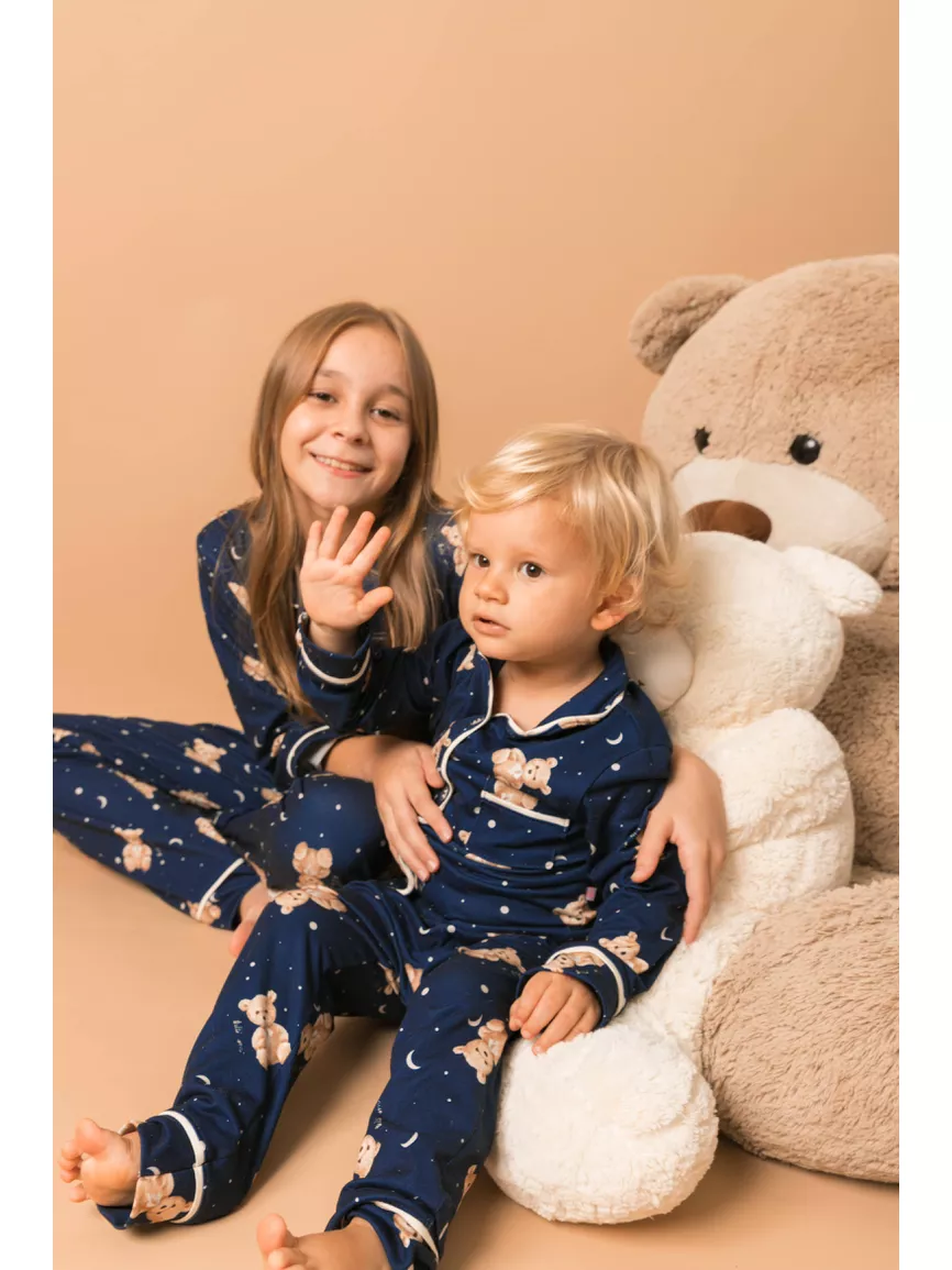 Pijama Infantil Americano Longo Ursos Lua - TUTTI AMI - Loja Oficial