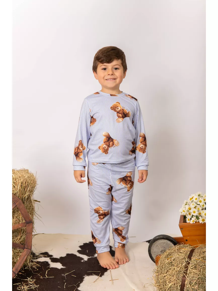 Pijama Infantil longo New Bear Ursos - TUTTI AMI - Loja Oficial