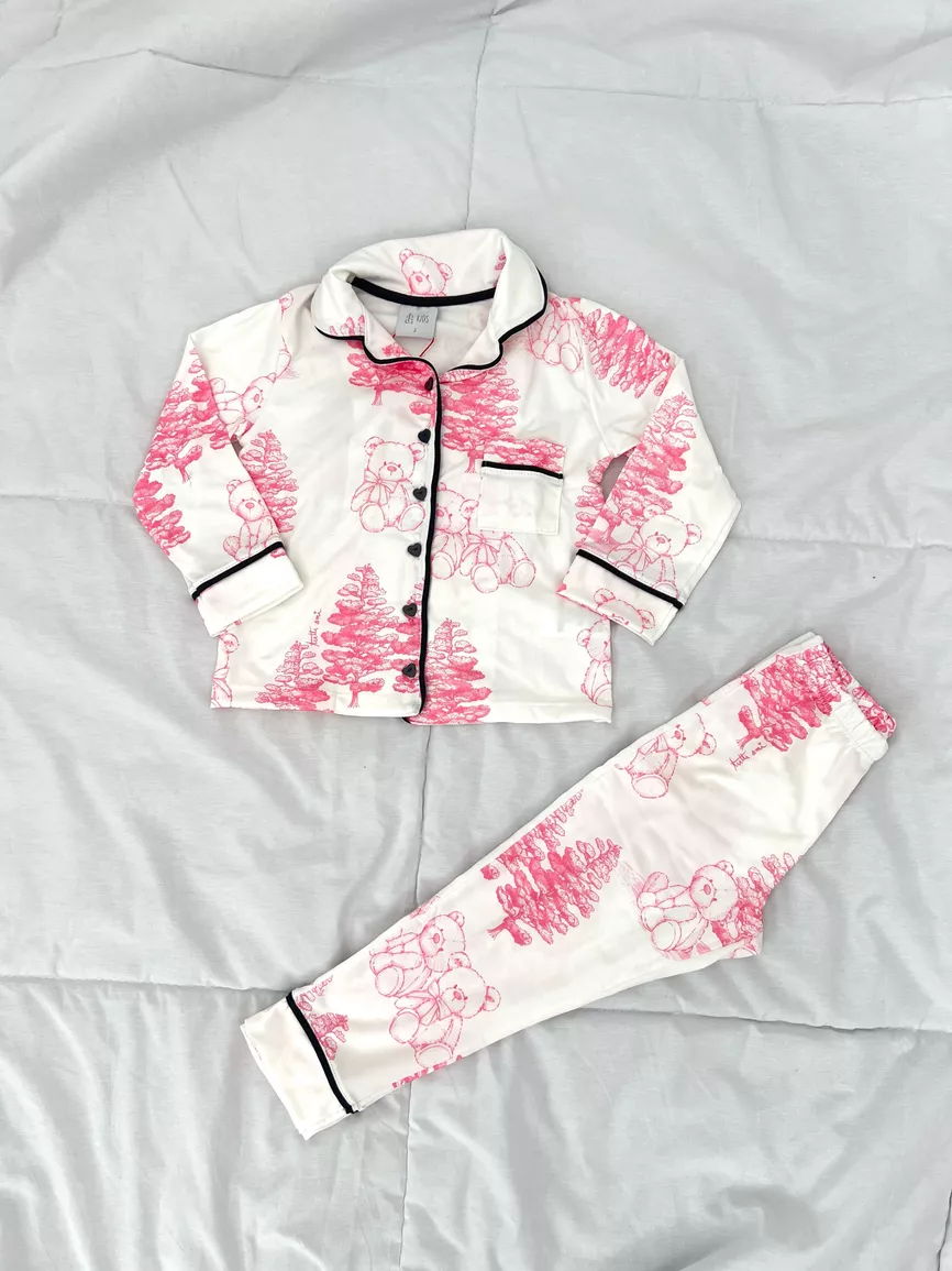 Pijama Infantil Unissex Americano Longo Toile Jouy - TUTTI AMI - Loja Oficial
