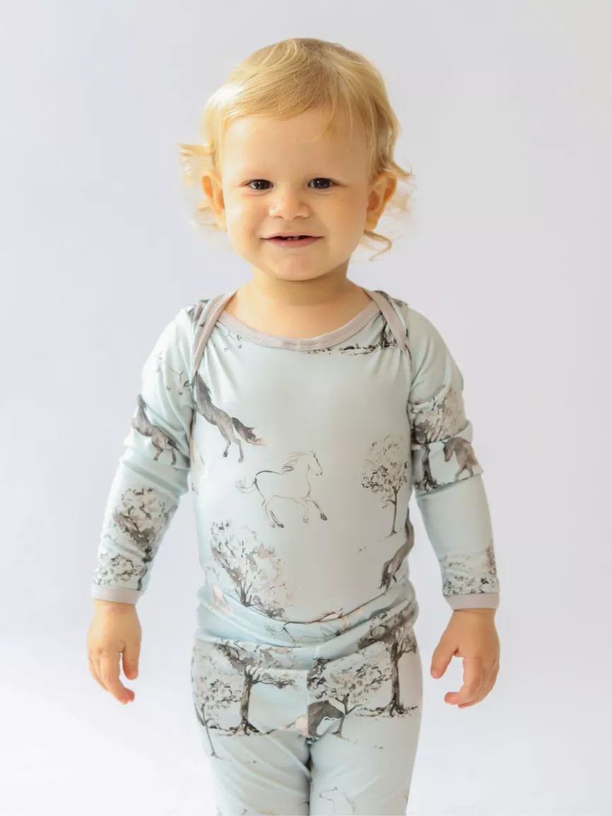 Conjunto Bebê Body e Calça Cavalo Vintage - TUTTI AMI - Loja Oficial