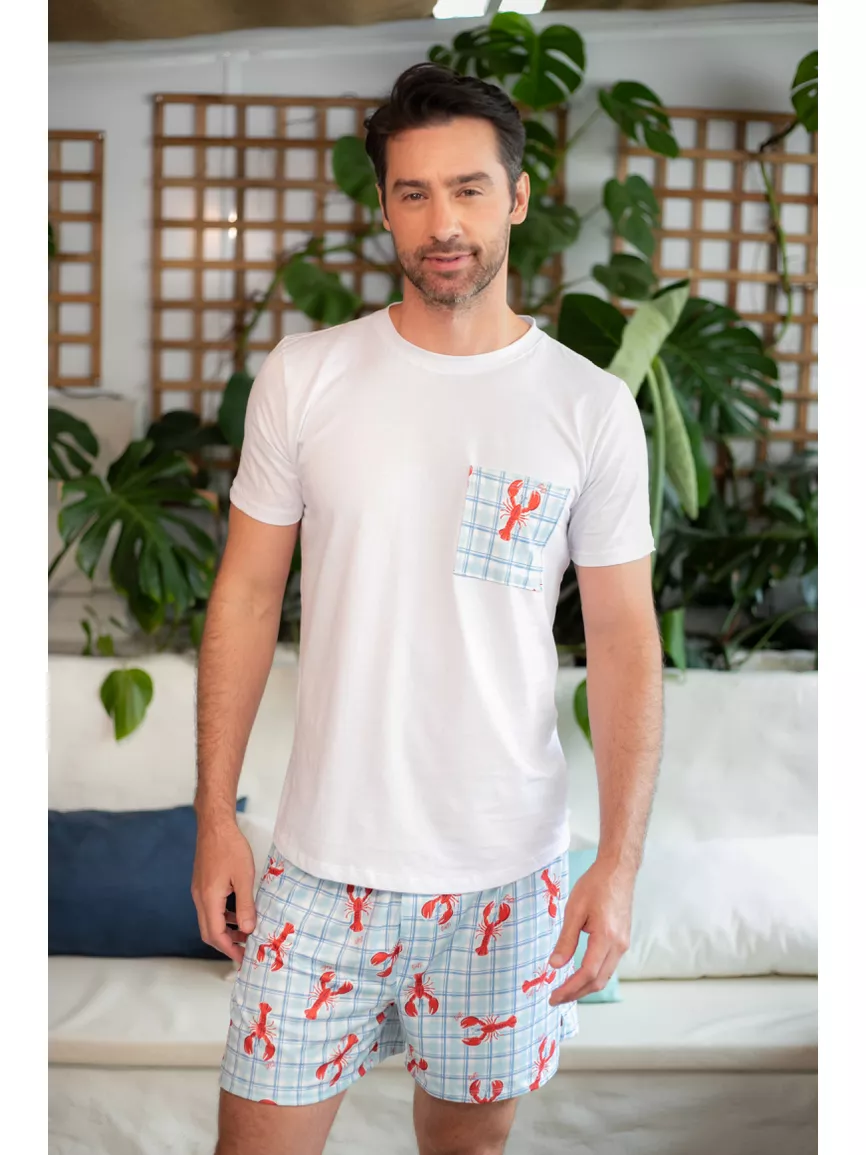 Pijama Masculino Curto Lagosta - TUTTI AMI - Loja Oficial
