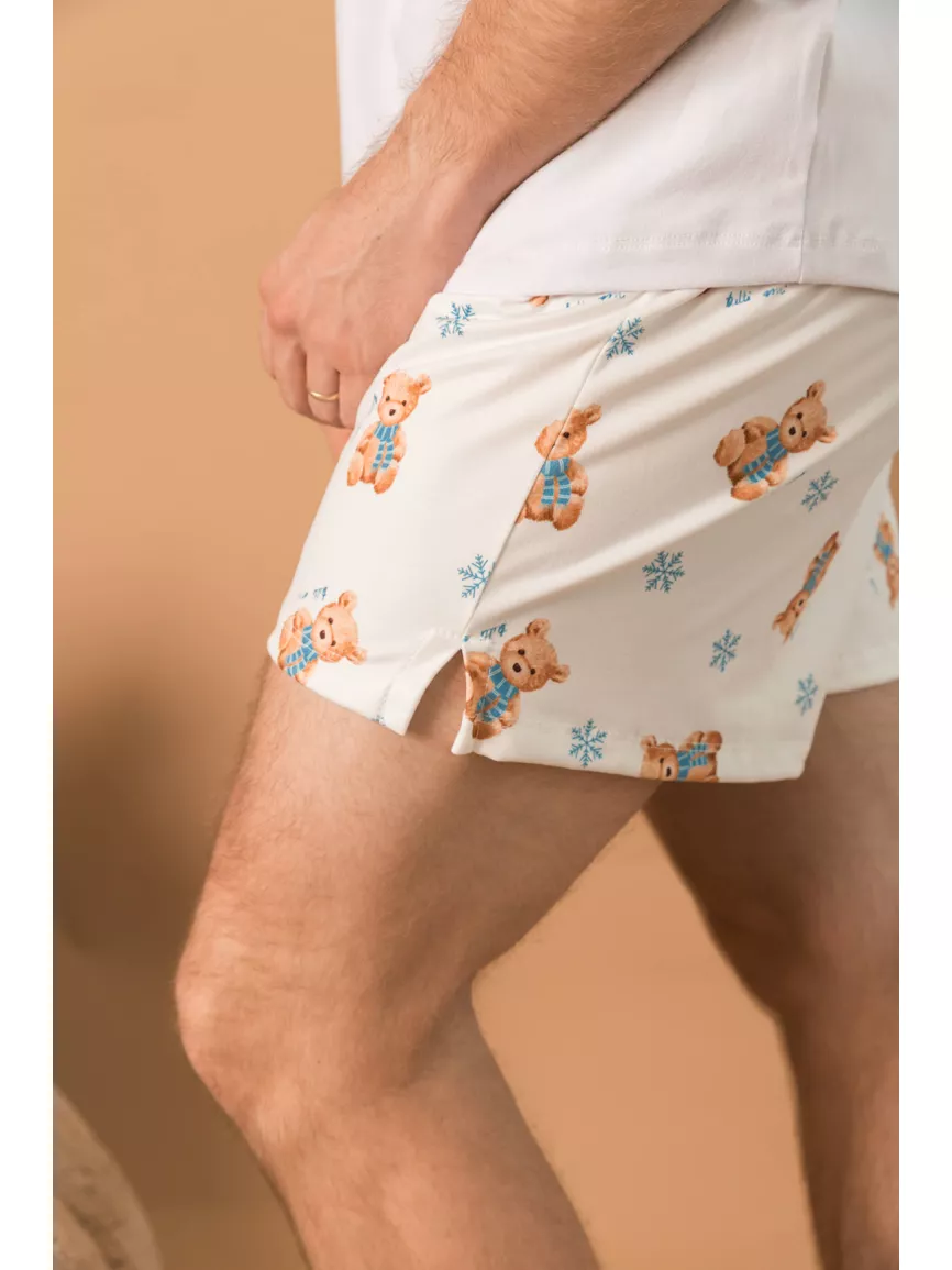 Pijama Masculino Curto Ursos Neve - TUTTI AMI - Loja Oficial
