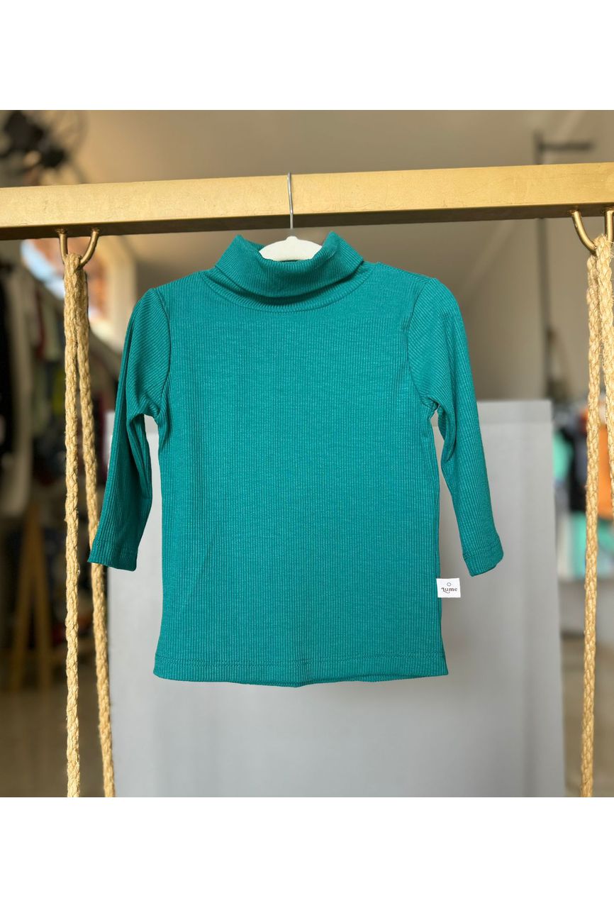 CAMISETA VISCOSE GOLA ALTA - VERDE - 1410 - LUME 