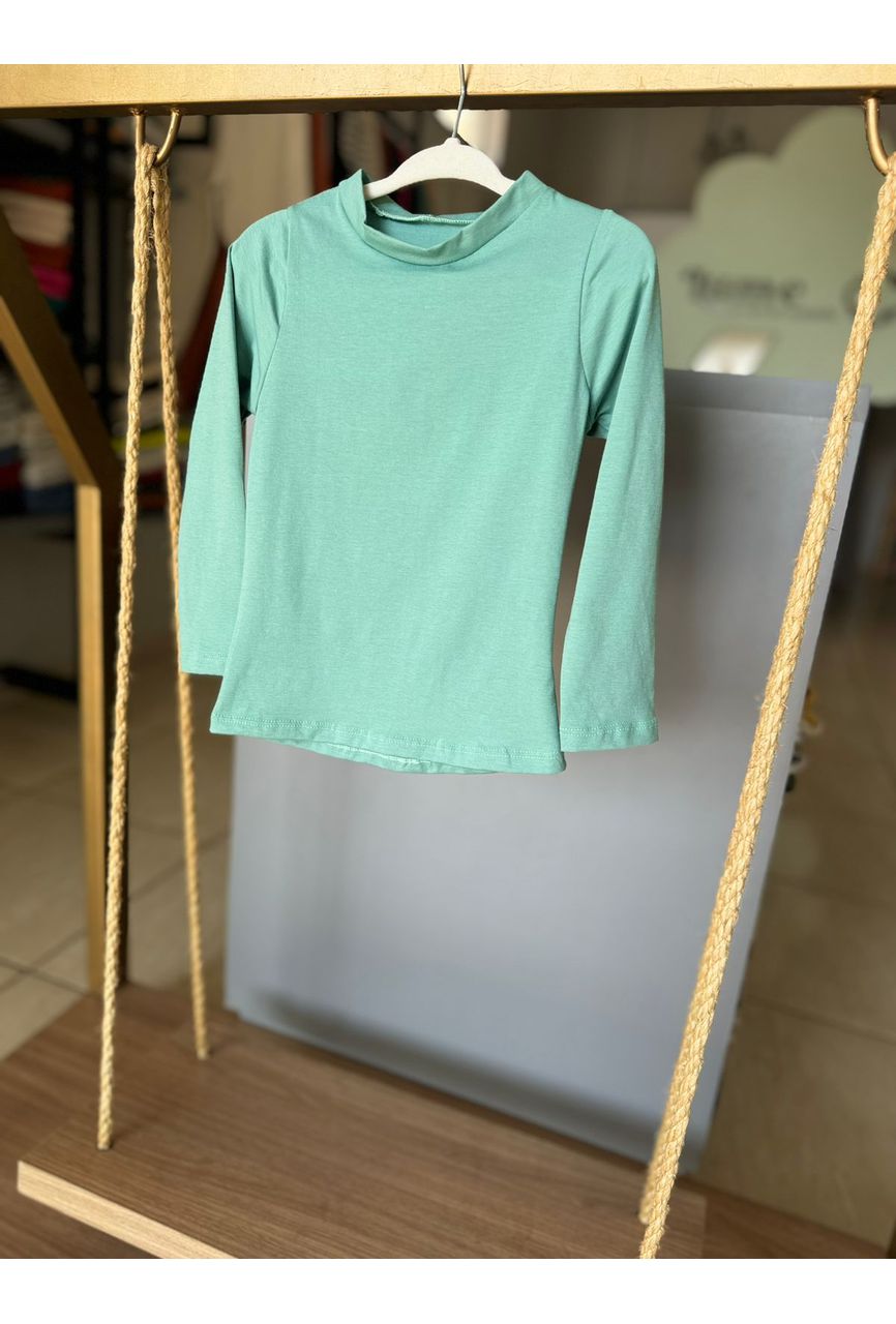 CAMISETA BASICA MANGA LONGA - VERDE - 1400 - LUME 