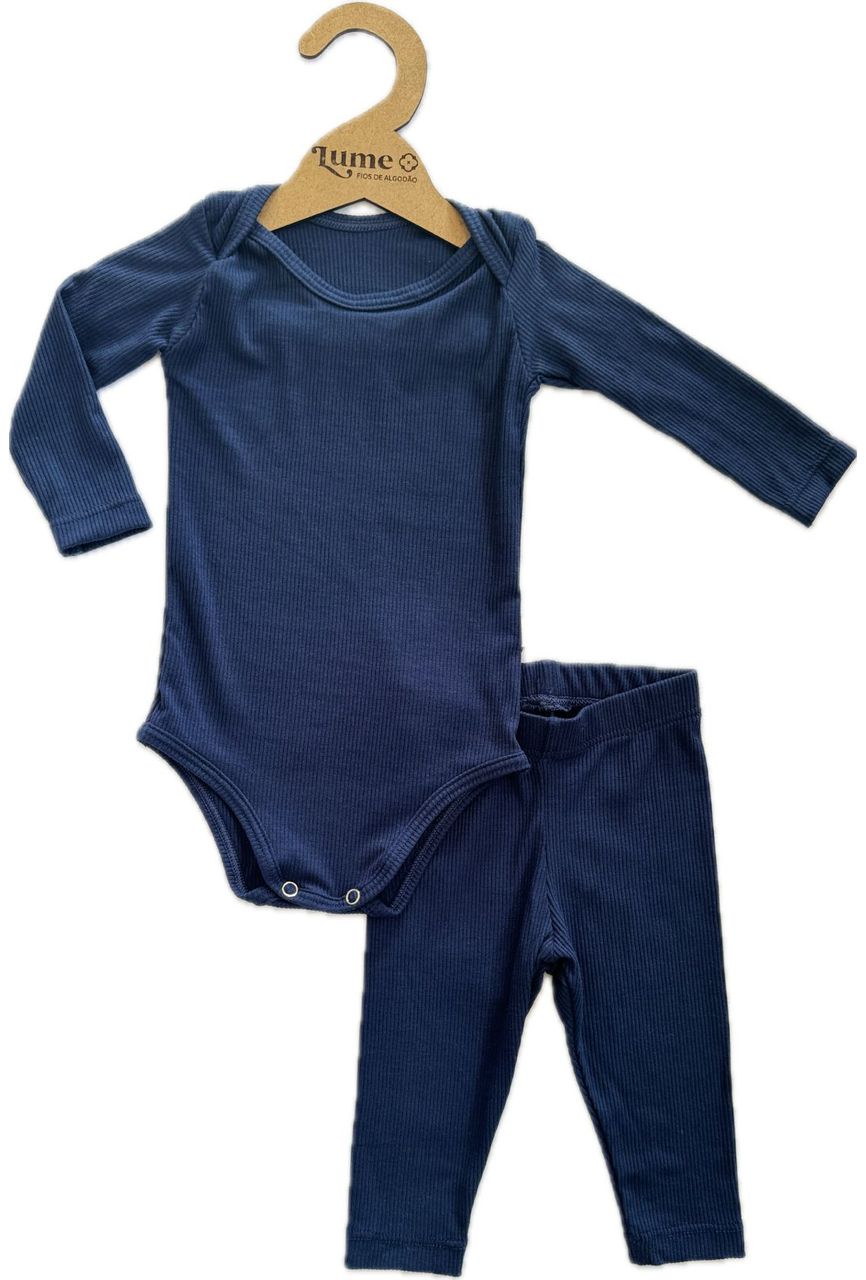 CONJUNTO CALÇA E BODY - AZUL MARINHO - 1505 - LUME 