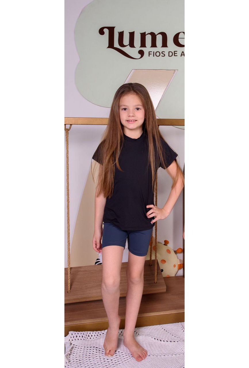 SHORT BIKER- AZUL MARINHO - 1551 - LUME 