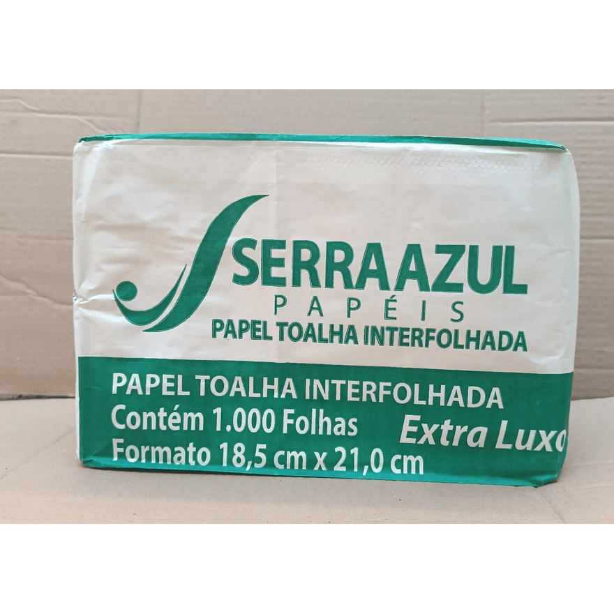 TOALHA PAPEL BRANCA EXTRA LUXO SERRAZUL - PCTE 100... - Só Embalagens & Descartáveis