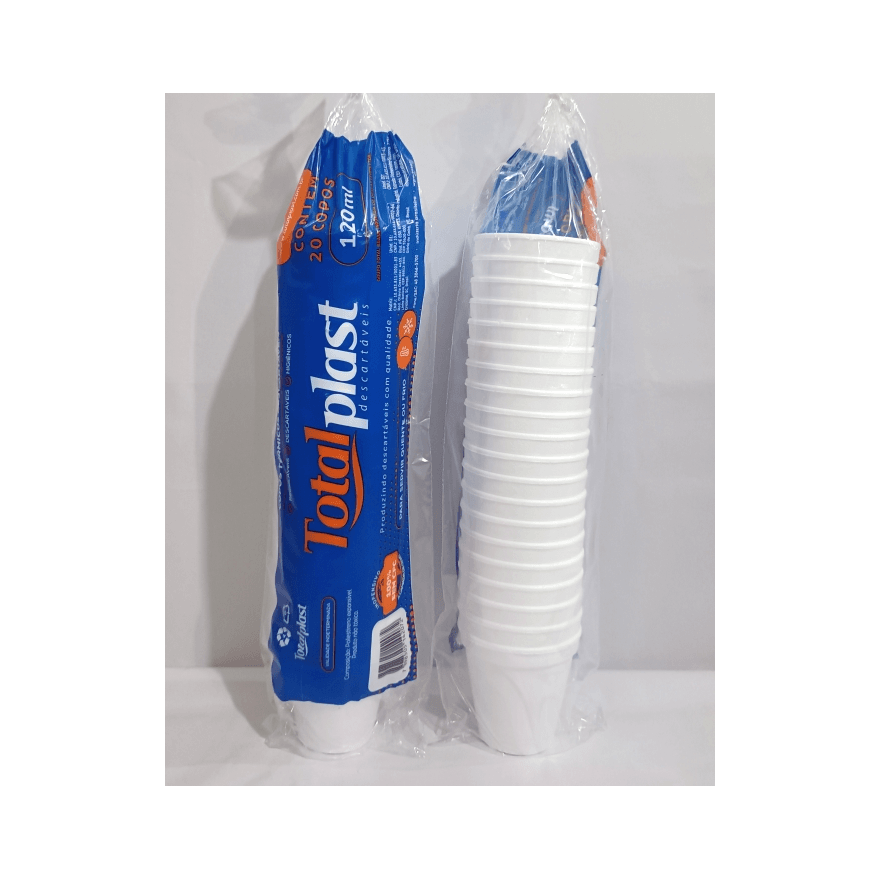 COPO TERMICO ISOPOR 120ML TOTALPLAST - Cx 1000 UNI... - Só Embalagens & Descartáveis