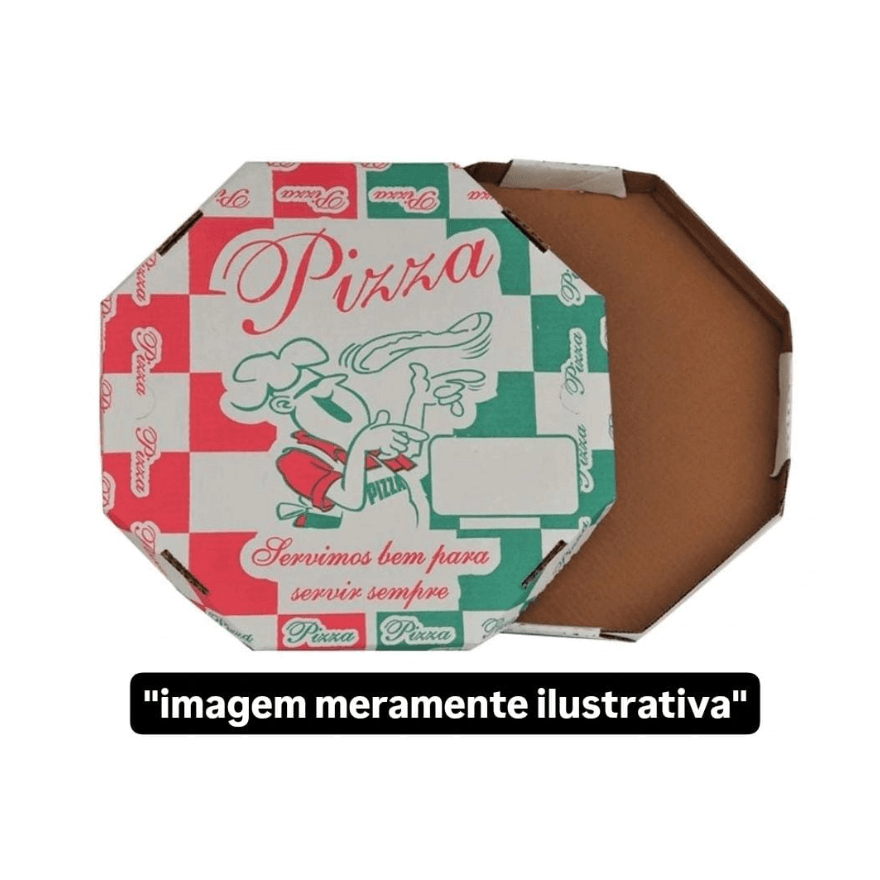 CX PIZZA OITAVADA(IMP) KRAFT 35 CM - FD 25 UNID -... - Só Embalagens & Descartáveis