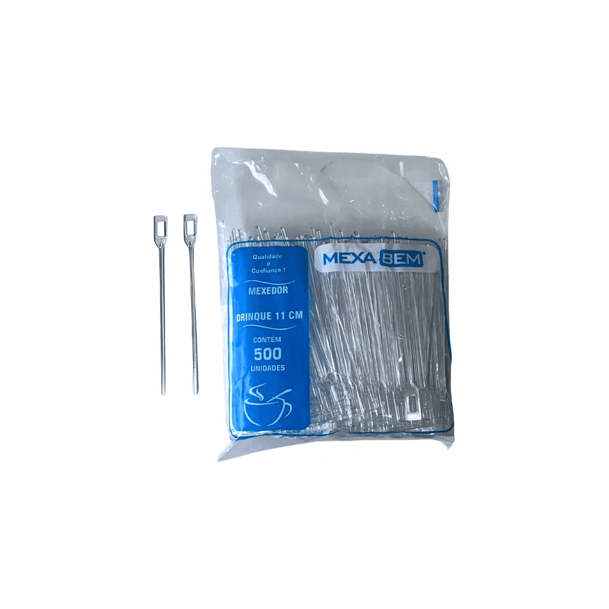 MEXEDOR DRINK 11cm MEXABEM - PCTE 500 UNID - 56290... - Só Embalagens & Descartáveis