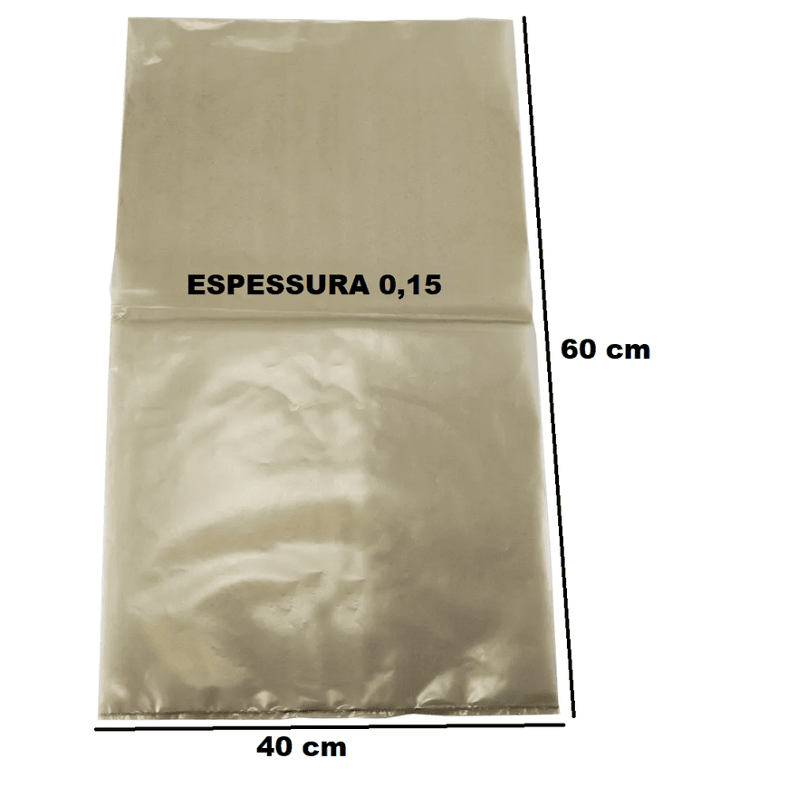 SACO PLAST RECICLADO CANELA 40x60x15 - PCTE 1 KG ... - Só Embalagens & Descartáveis
