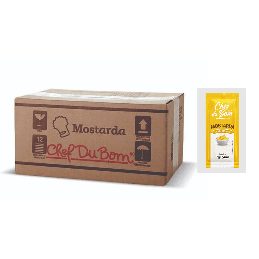 SACHE MOSTARDA 7 G / 7,4 ML - Cx 168 UNID - 29290... - Só Embalagens & Descartáveis