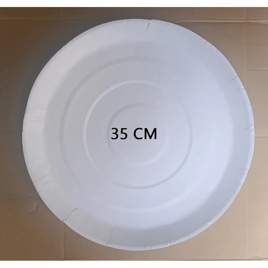 PRATO PRE-ASSADO BRANCO 35 cm - FD 100 UNID - 484... - Só Embalagens & Descartáveis