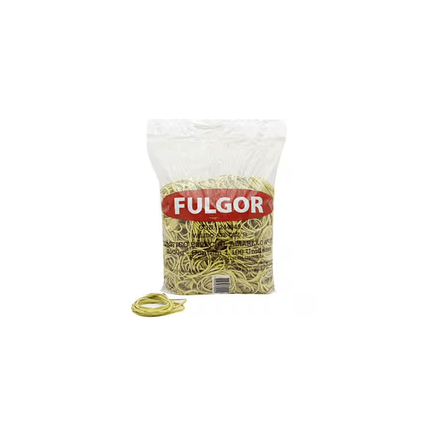 ELASTICO FULGOR FINO/CLARO Nº 18 - PCTE 1 KG - 549... - Só Embalagens & Descartáveis