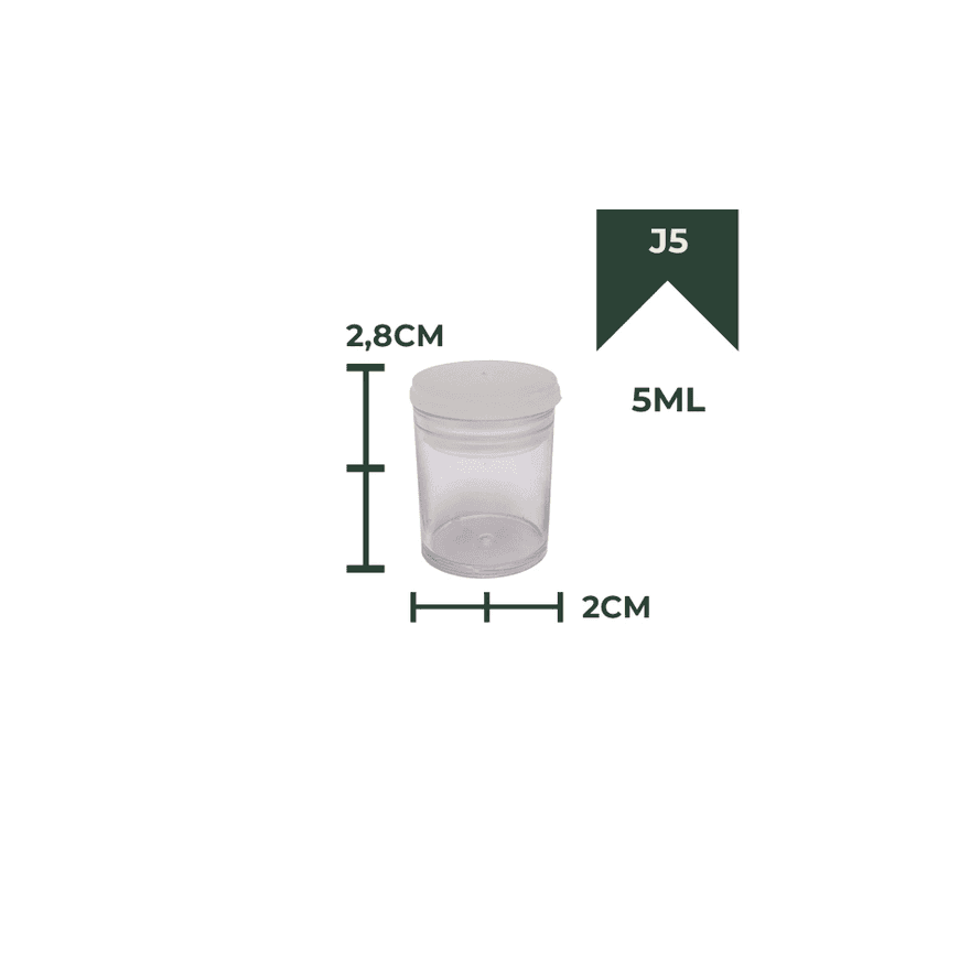 POTE CRISTAL 05ML J-05 - PCTE 50 UNID - 60490001 - Só Embalagens & Descartáveis