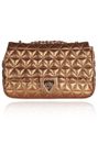 Bolsa Nina Couro Bronze metalizado elefante
