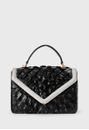 Bolsa Milena Preto com Off White Pirarucu