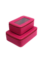 Necessaire Crystal Couro Magenta
