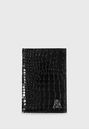 Porta Passaporte Preto Croco