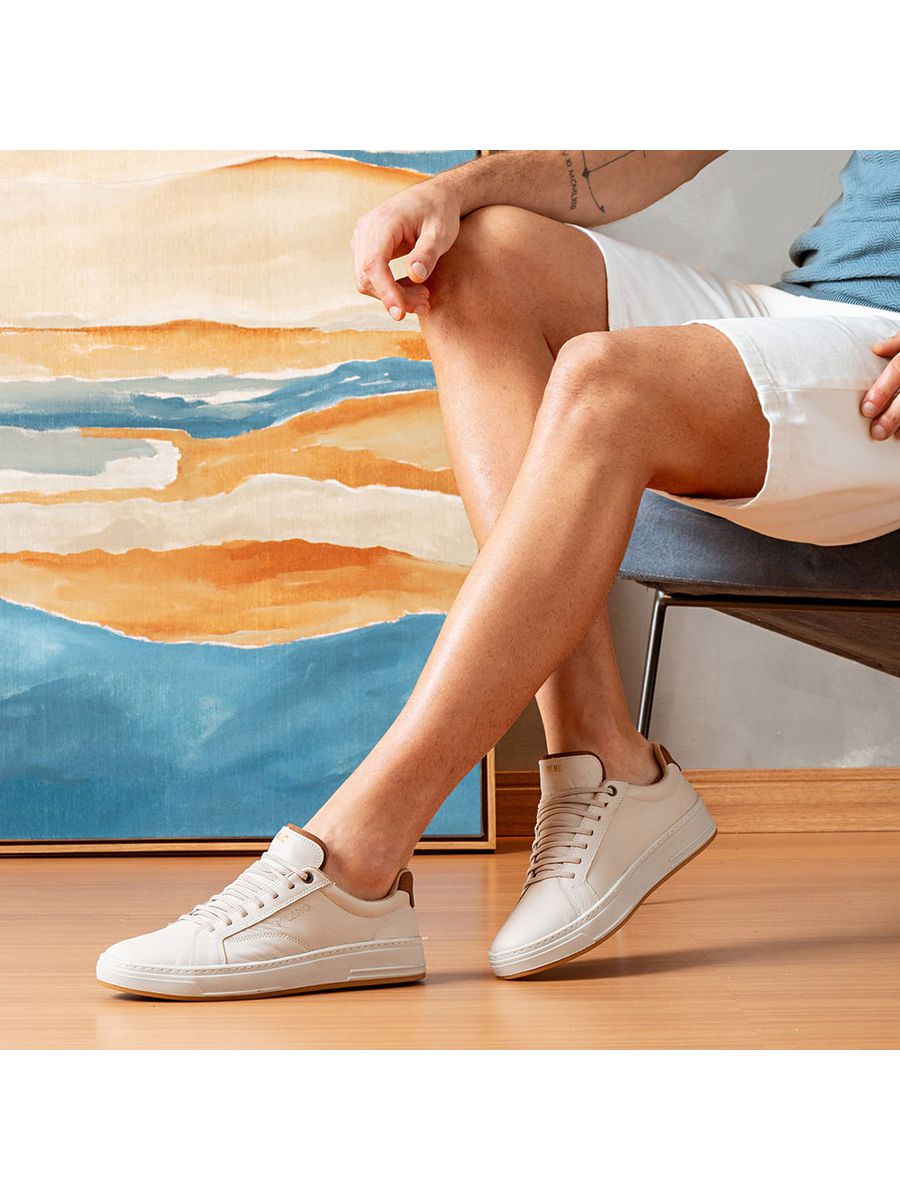 Sapatenis Masculino Milano Gelo/avelã 13668