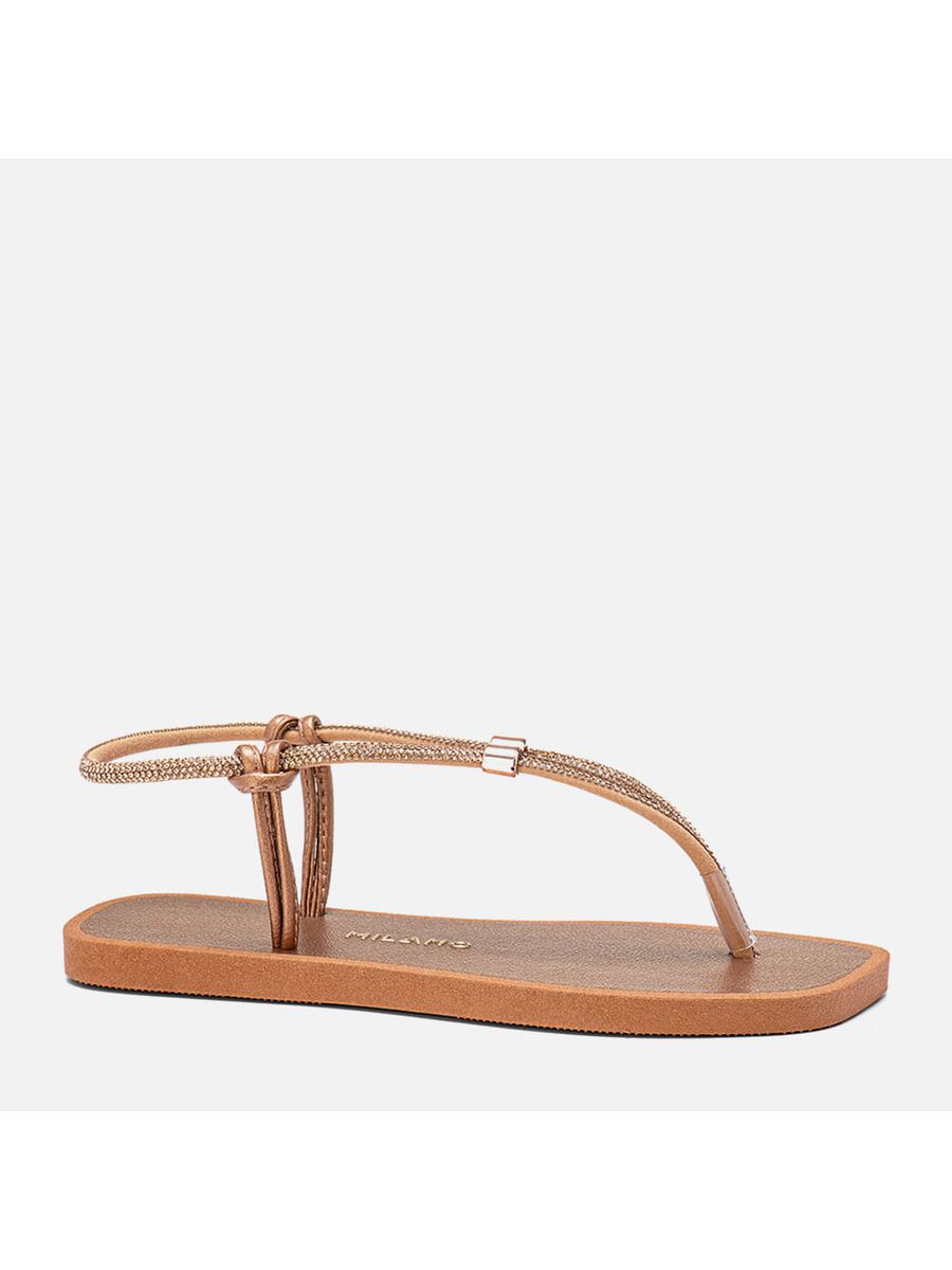 Rasteiras-flats Feminino Milano Bronze 13932