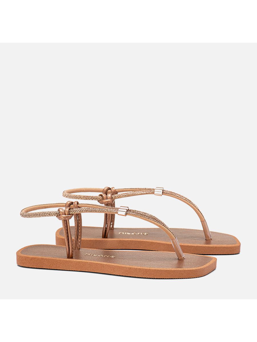 Rasteiras-flats Feminino Milano Bronze 13932
