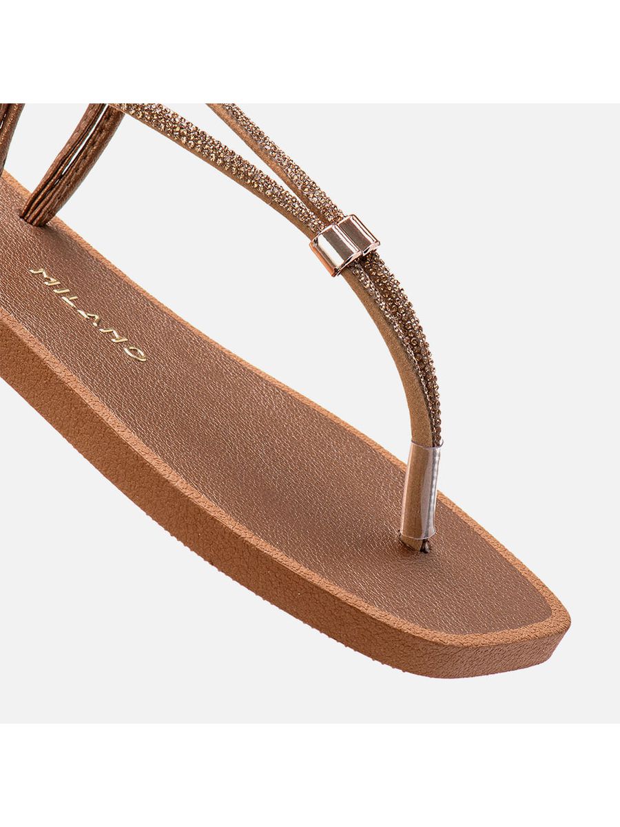 Rasteiras-flats Feminino Milano Bronze 13932