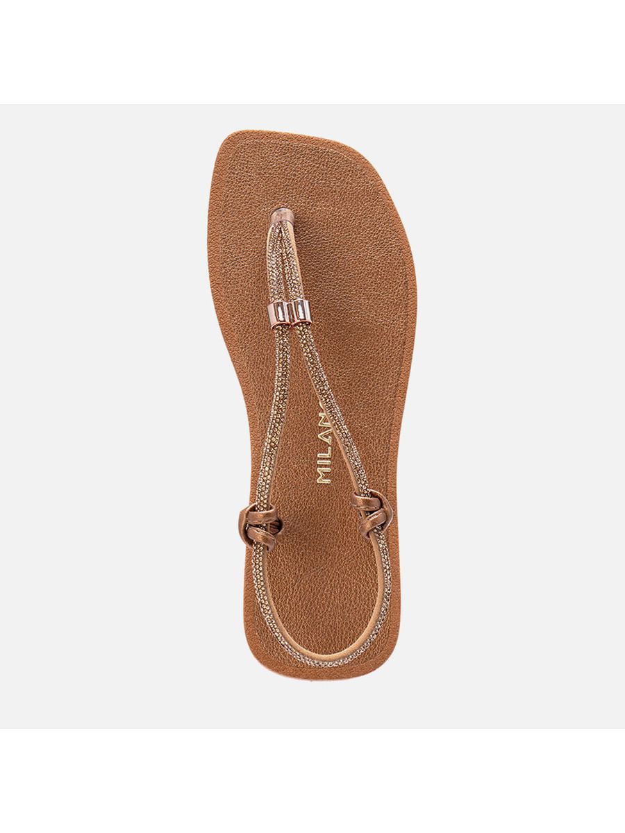 Rasteiras-flats Feminino Milano Bronze 13932
