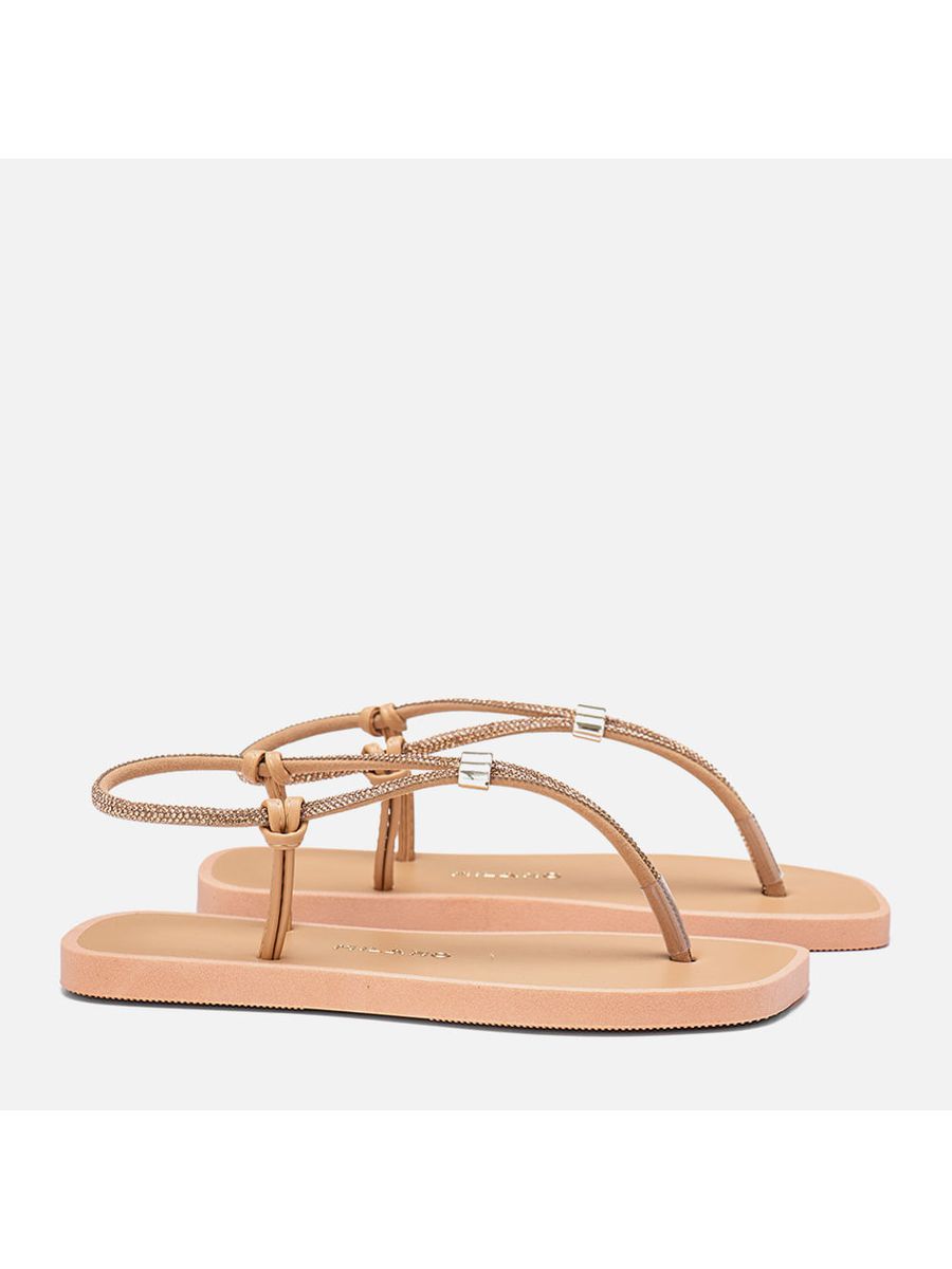 Rasteiras-flats Feminino Milano Palha 13932