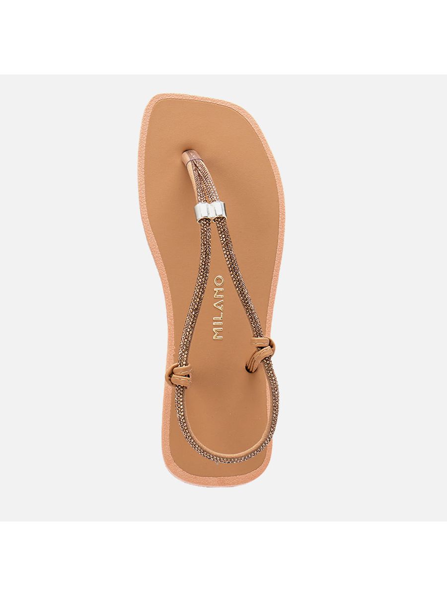 Rasteiras-flats Feminino Milano Palha 13932